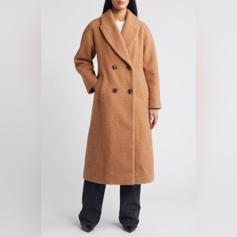 BCBGeneration Women's Double Breasted Boucle Long Coat